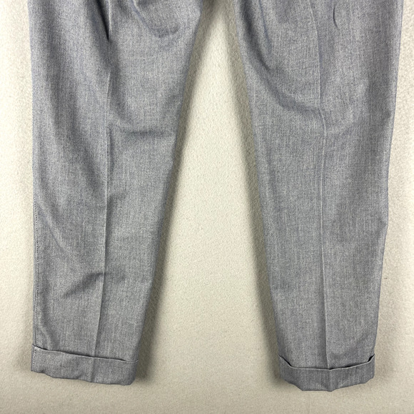 Mac Jeans Lennox Pants Mens 33x29 Blue Chino Cuffed Germany Career Office Preppy - Picture 11 of 16
